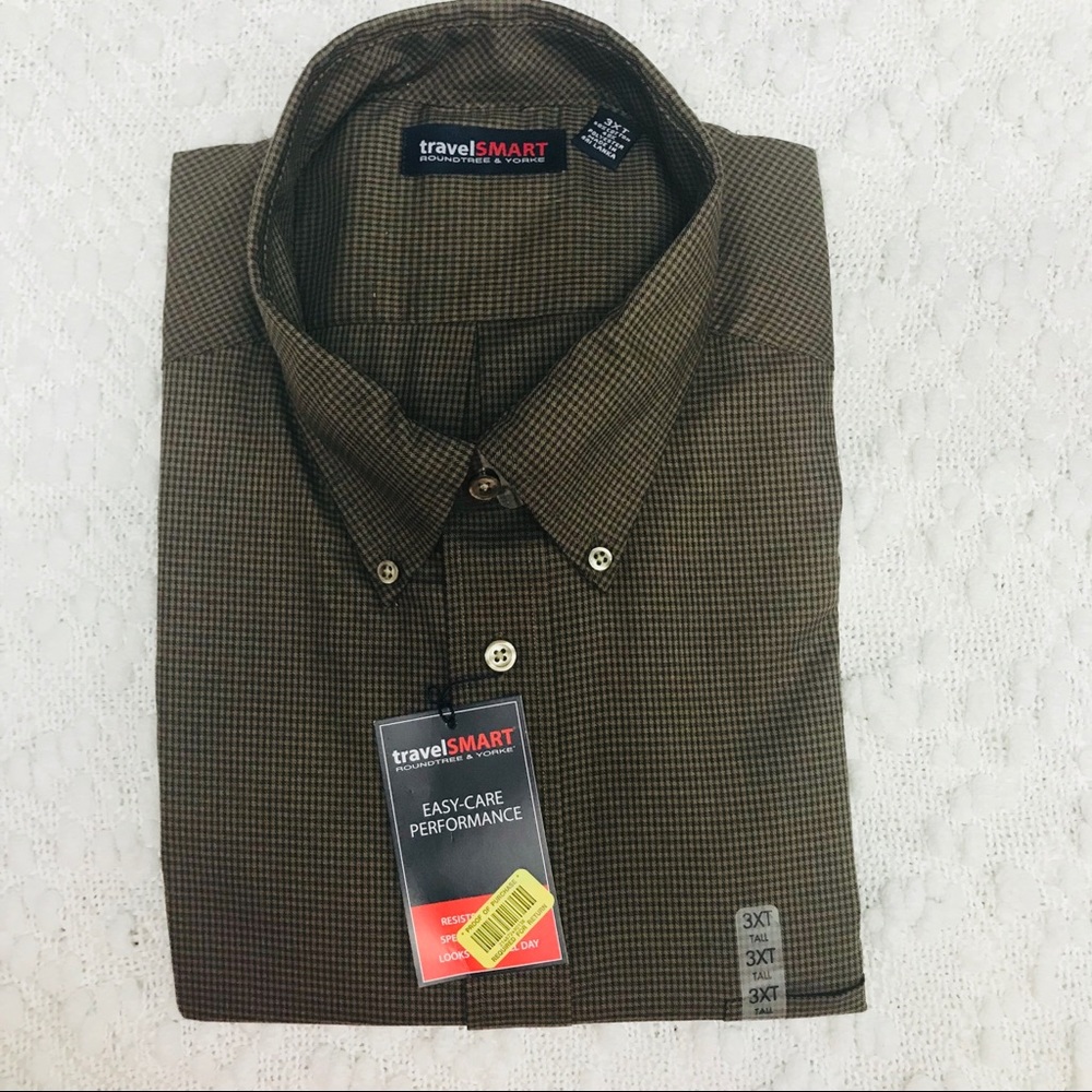 NWT 3XT Roundtree & Yorke Long Sleeve Dress Shirt